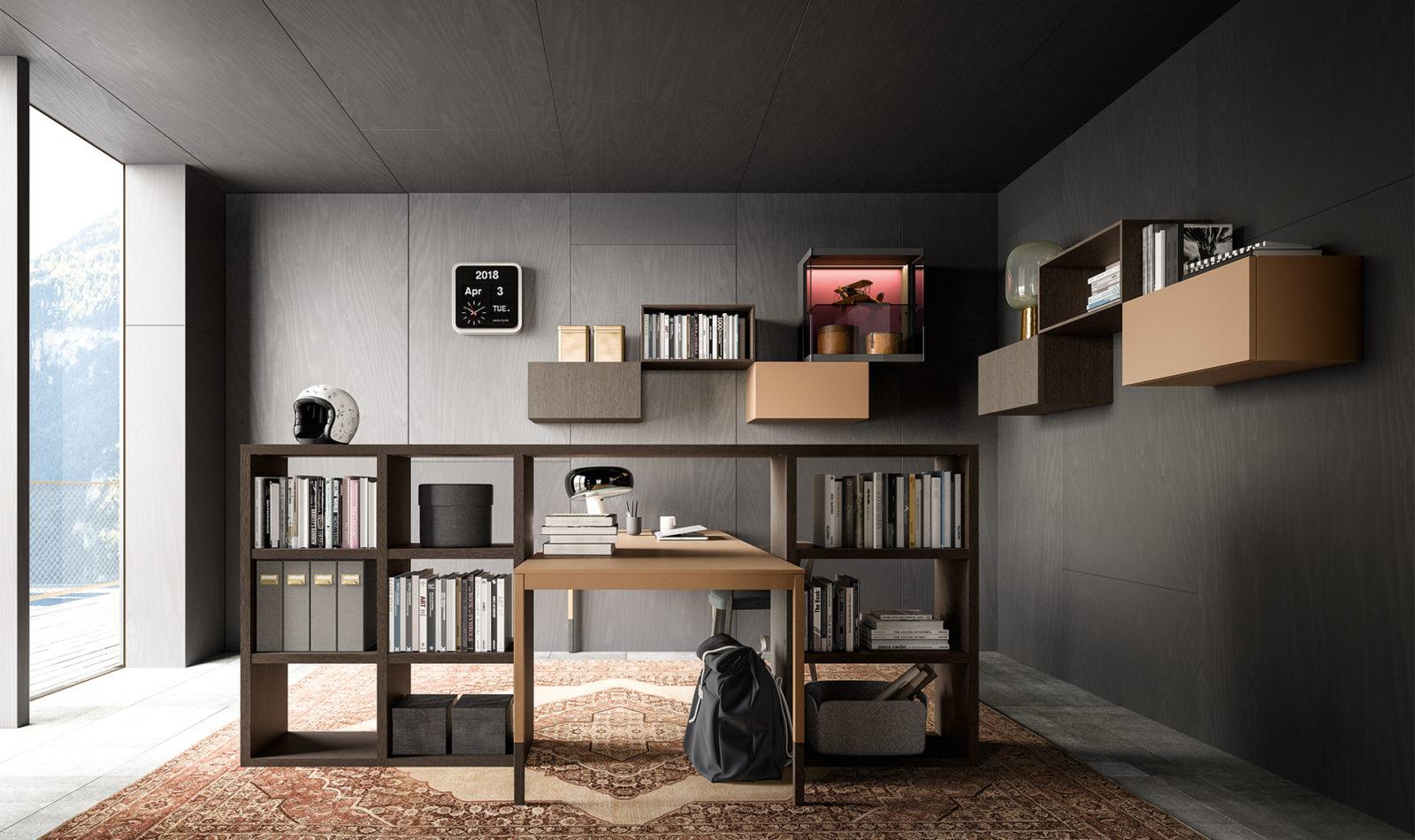 MY SPACE Modular wood storage wall