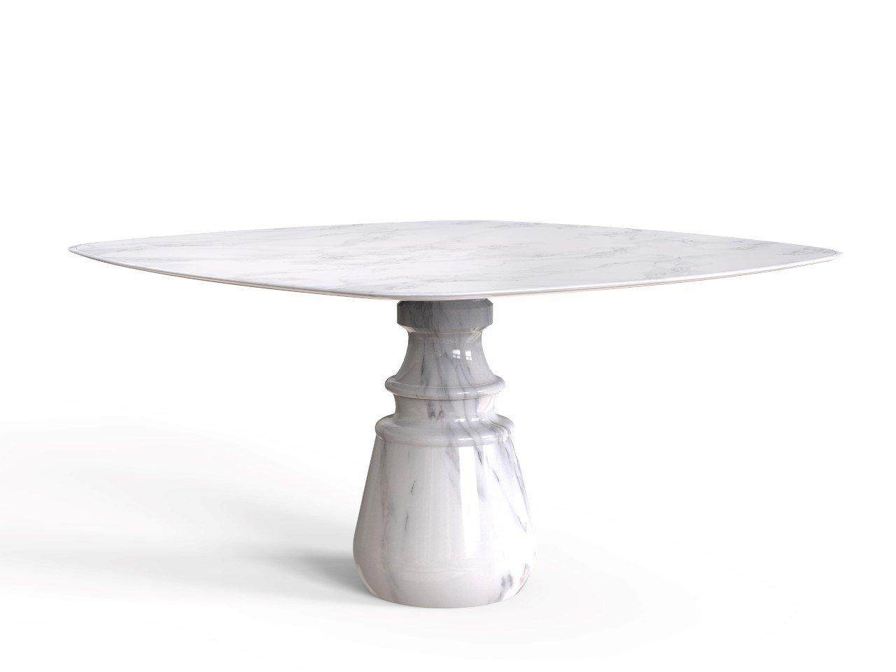 PIETRA SQUARE Square marble dining table