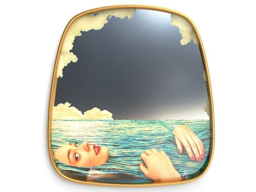 SEA GIRL Framed wall-mounted mirror