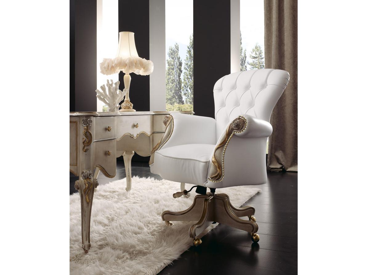 BOLTERO Tufted swivel armchair with armrests