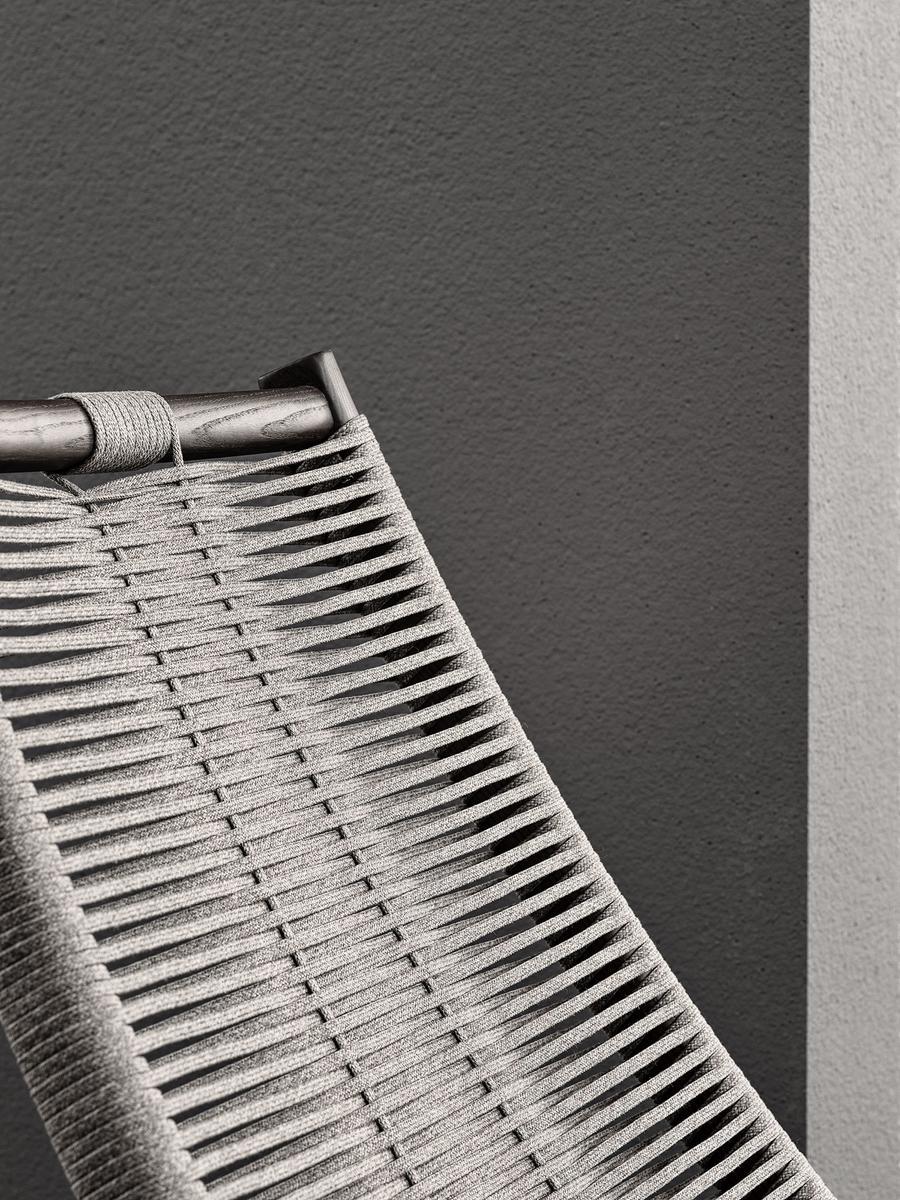 HULI Rope, fabric and ash armchair