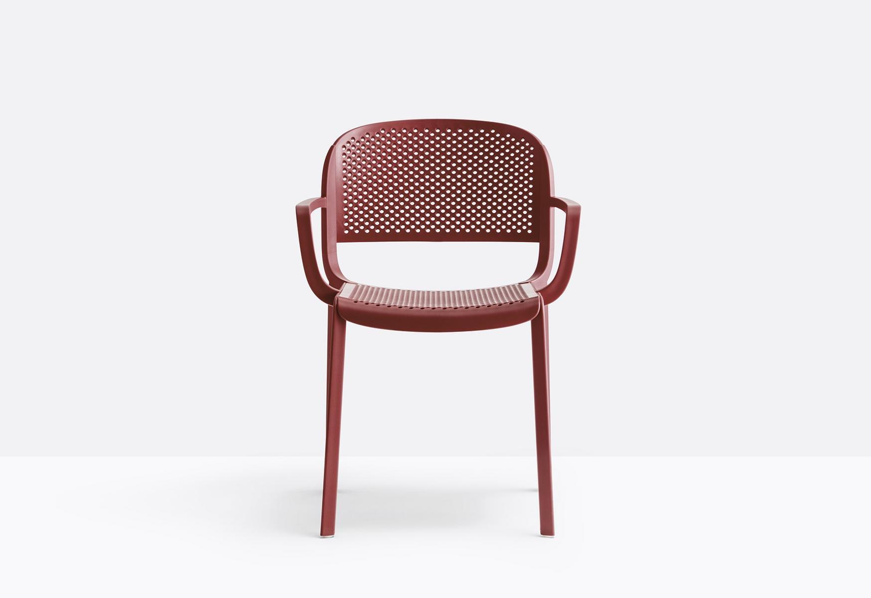 DOME 266 Polypropylene chair with armrests