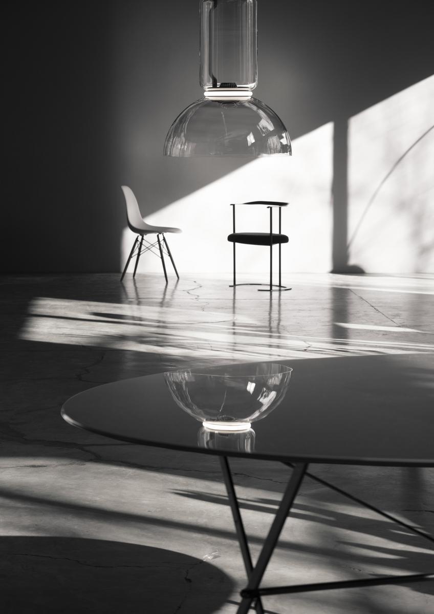 NOCTAMBULE BOWL LED direct light Blown crystal pendant lamp
