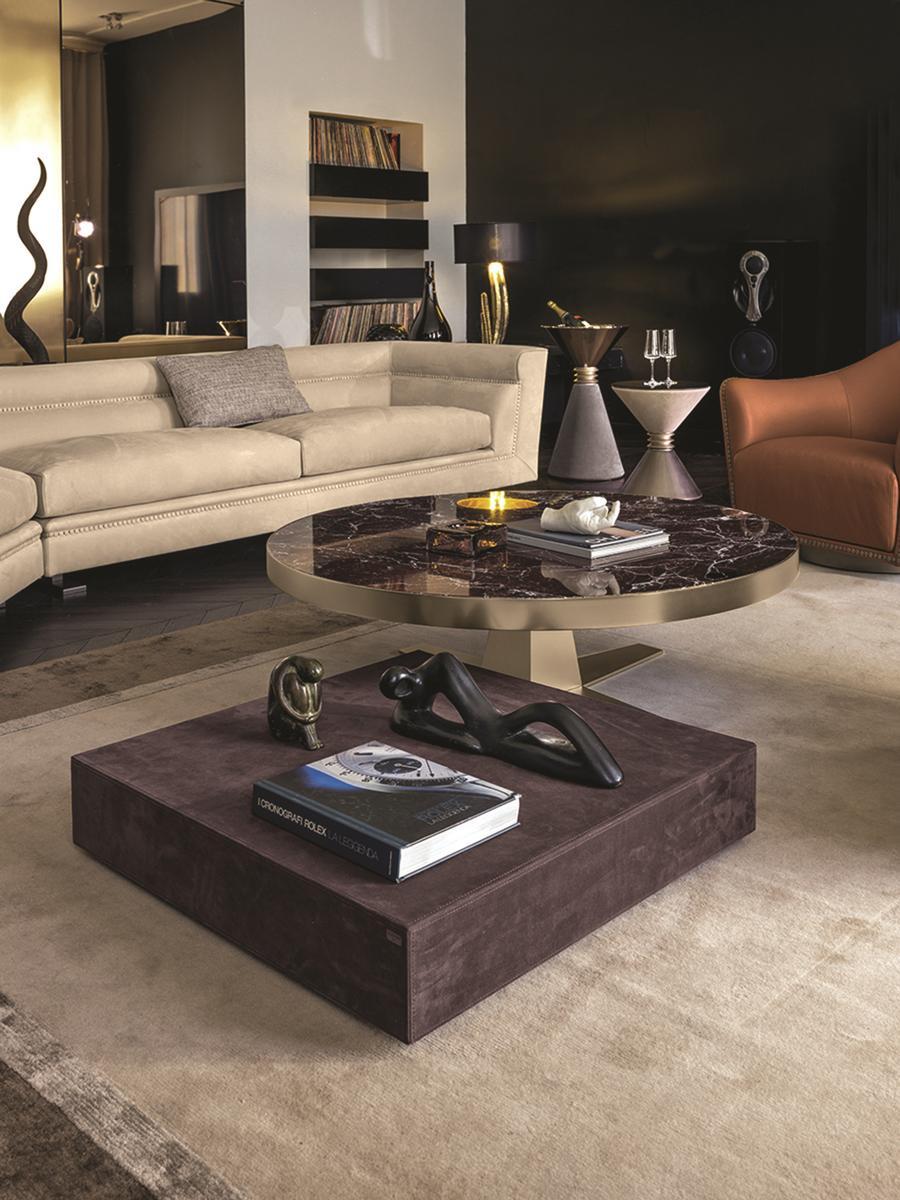 BOURBON Round metal coffee table