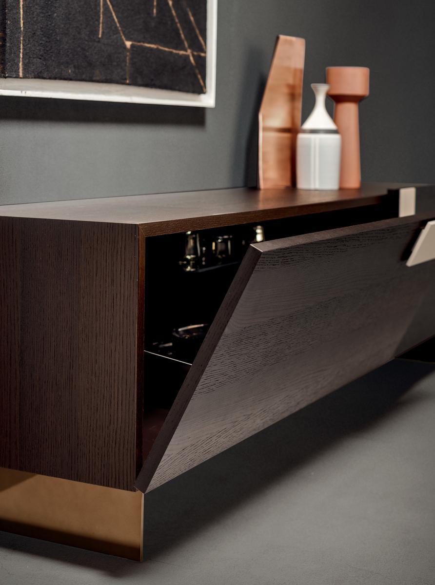GINEVRA Wooden sideboard with flap doors