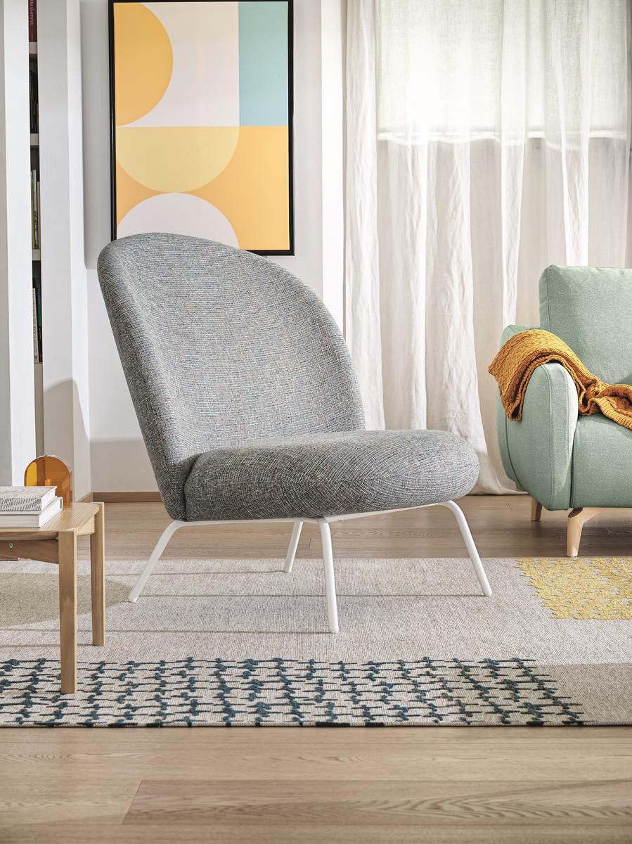 PUFFY Upholstered fabric easy chair