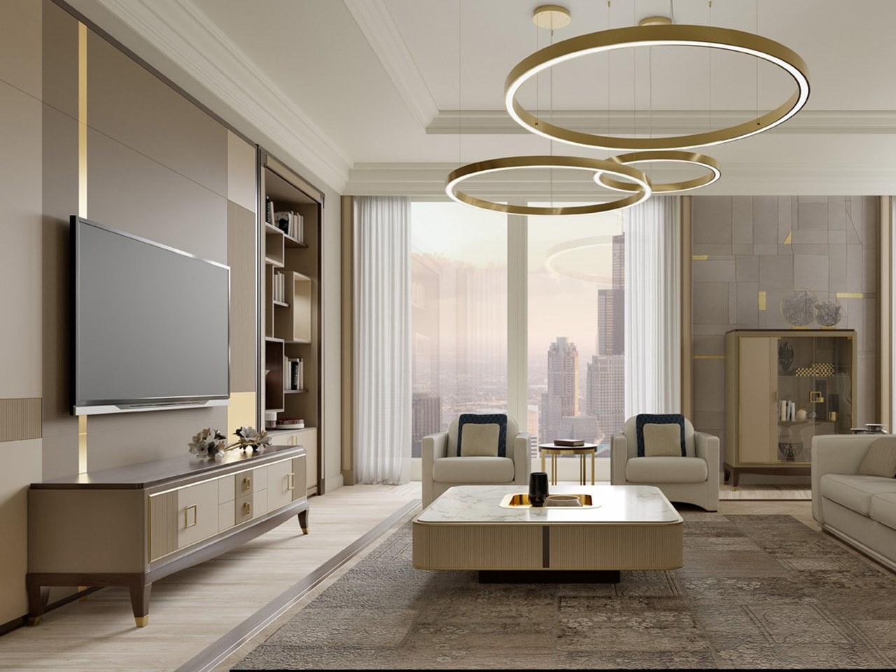 PR.854.1 Custom wooden TV wall system