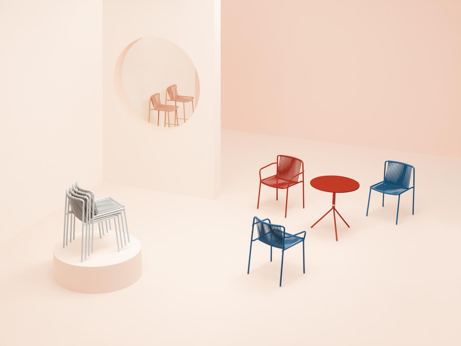 TRIBECA 3668 Powder coated steel garden stool