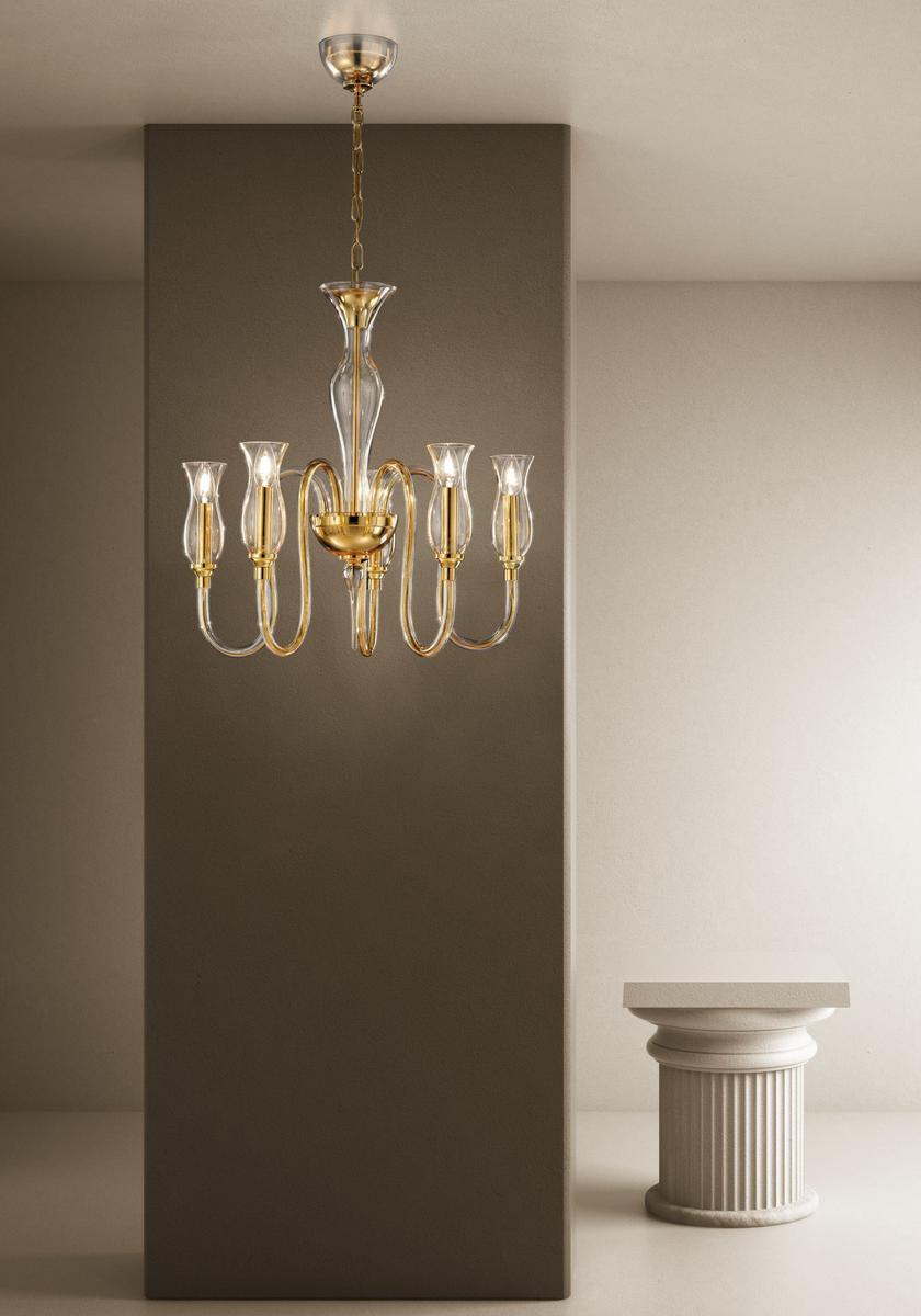 TEODATO Blown glass chandelier