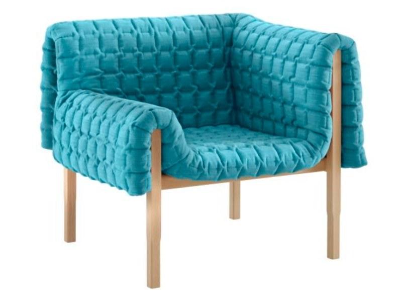 RUCHÉ Fabric easy chair with armrests