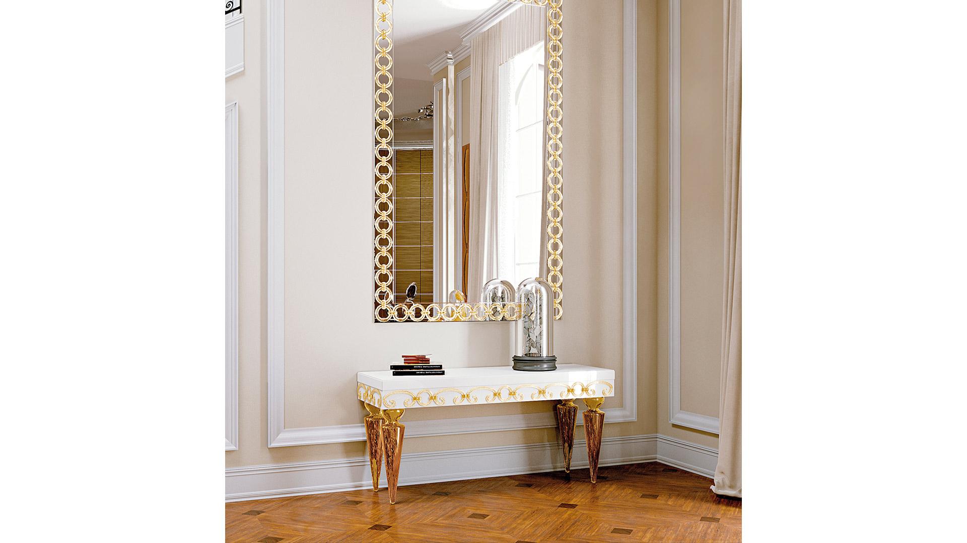 CASANOVA Rectangular glass console table