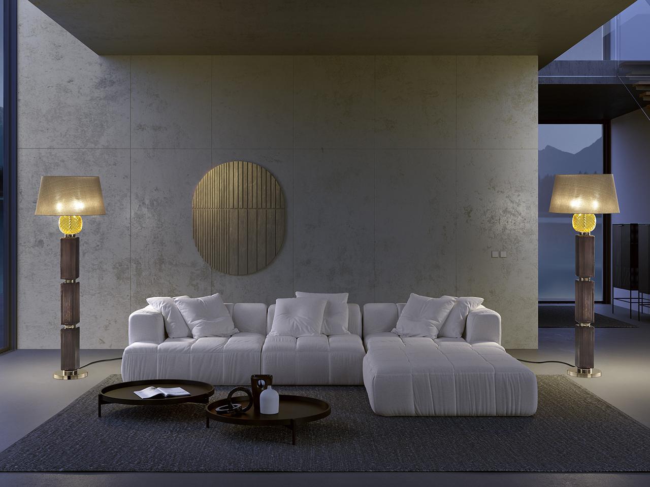 MATILDA 8173/P3 LED blown glass floor lamp