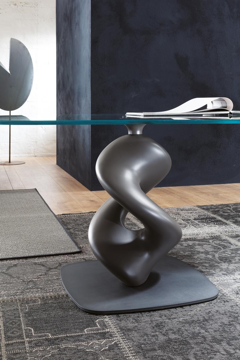 LIQUID BIG Oval glass table