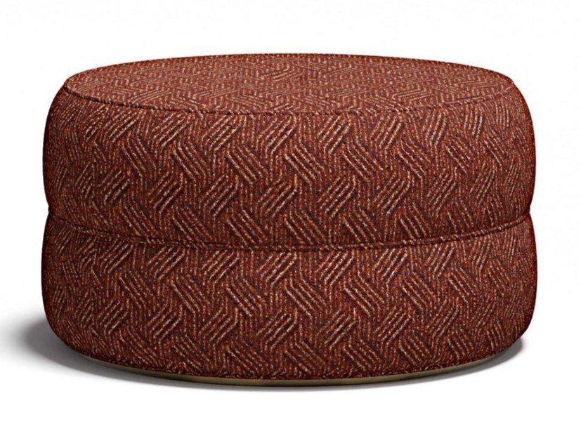 KAZAR Round leather pouf