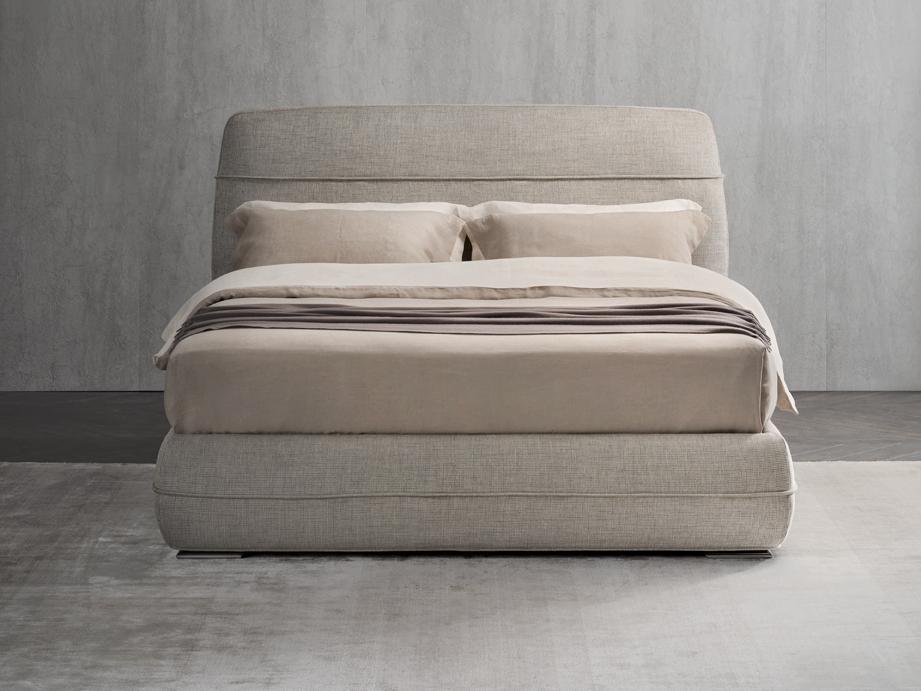 MANDARINE Upholstered fabric double bed