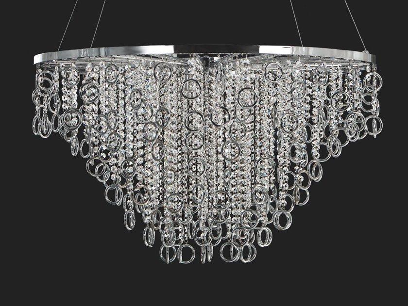 LISA Metal pendant lamp with crystals