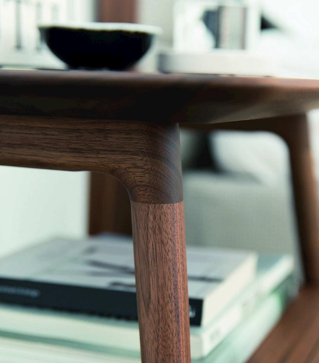 BILOT Rectangular walnut bedside table