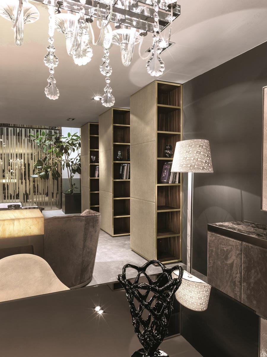 IANUS MIDDLE Modular leather storage wall