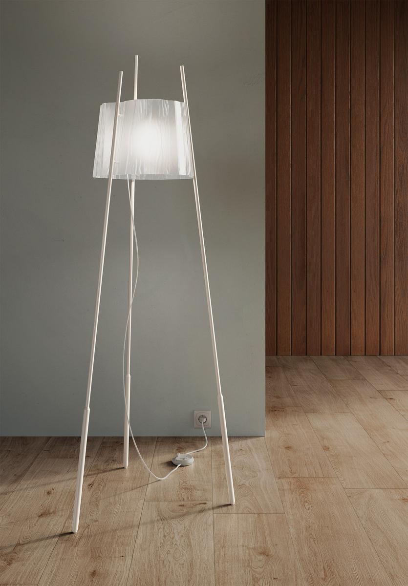 TYLA Indirect light glass floor lamp with dimmer
