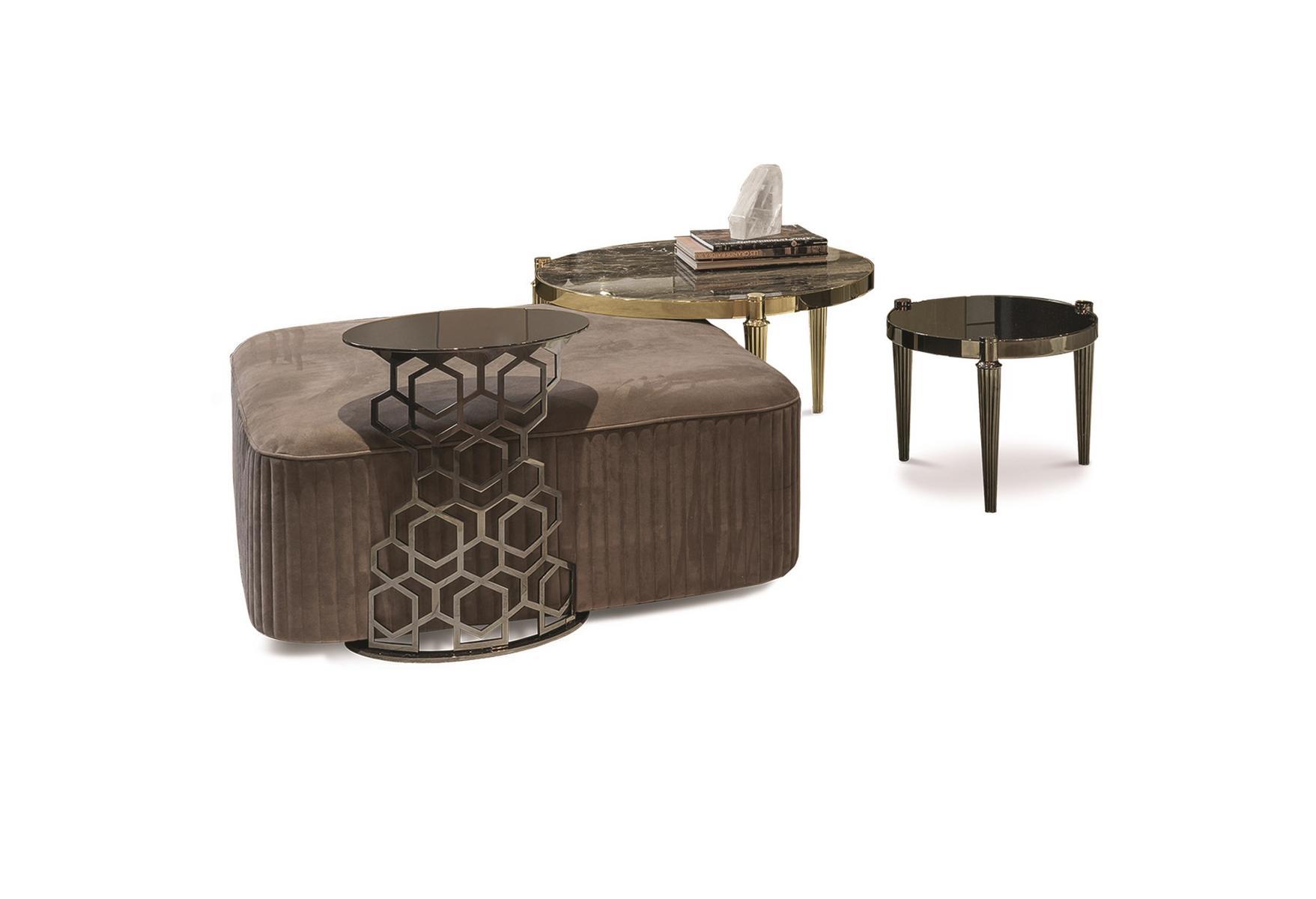 FELIX Round stone coffee table
