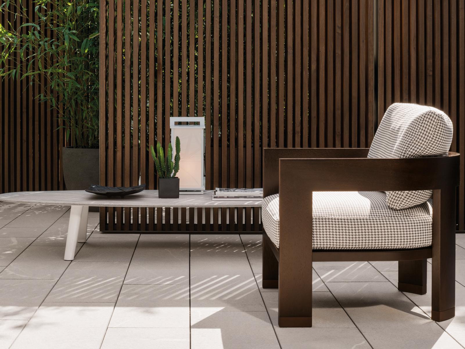 WARHOL DARK BROWN OUTDOOR Outdoor armchair