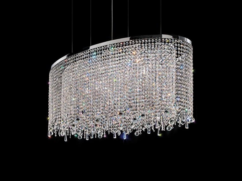 IMPERO &AMP; DECO VE 811 S OV Incandescent metal pendant lamp with crystals