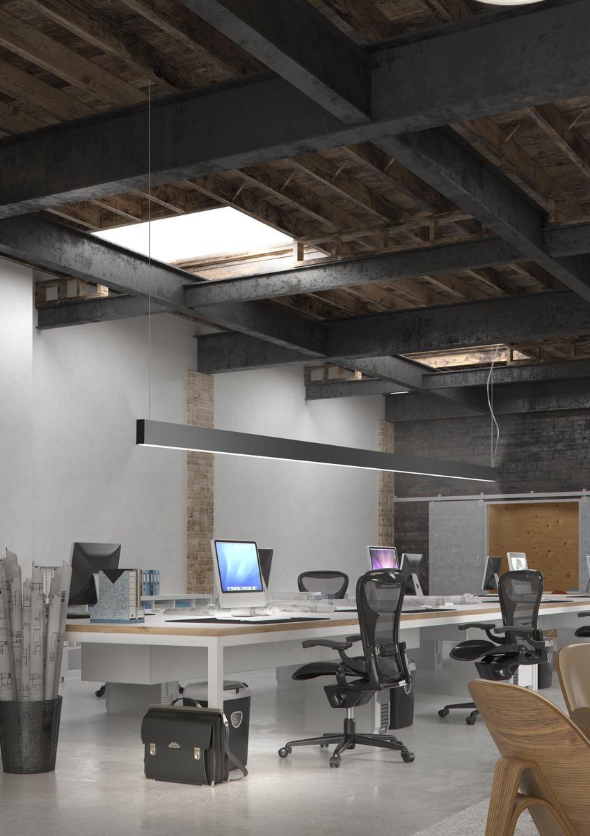 GIANO LED direct-indirect light extruded aluminium pendant lamp