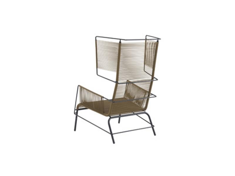 FIFTY Garden armchair with footstool