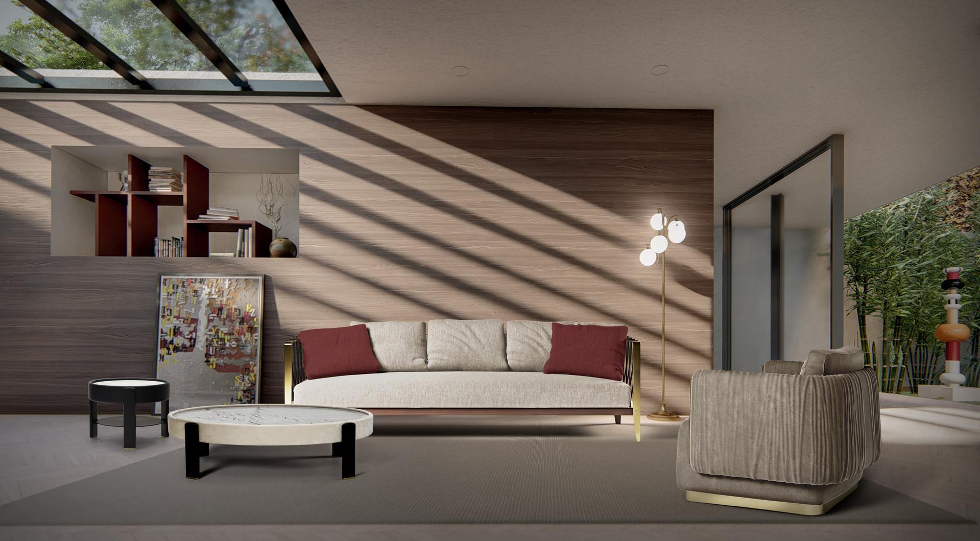 EMY 3 seater fabric sofa