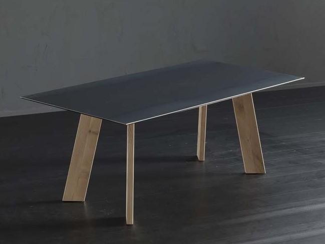 DETROIT + STREET Rectangular iron dining table