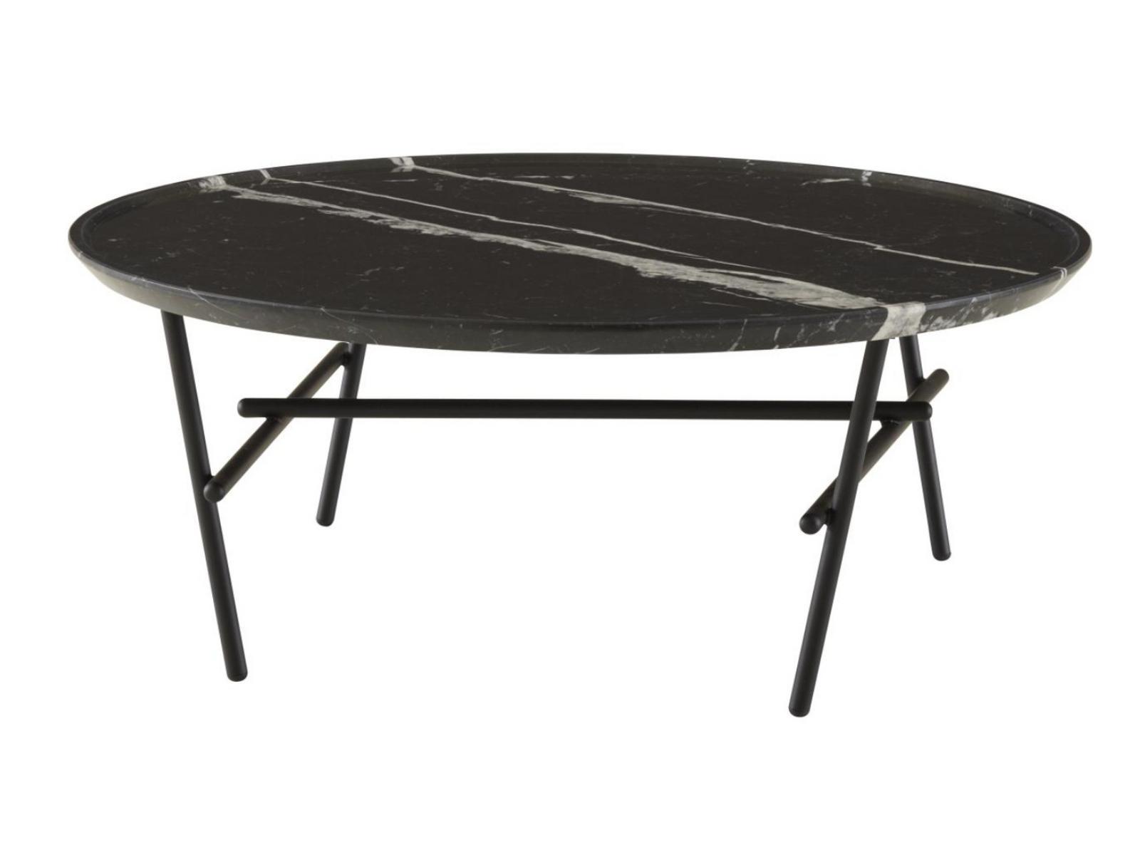 YURAGI Low round marble coffee table