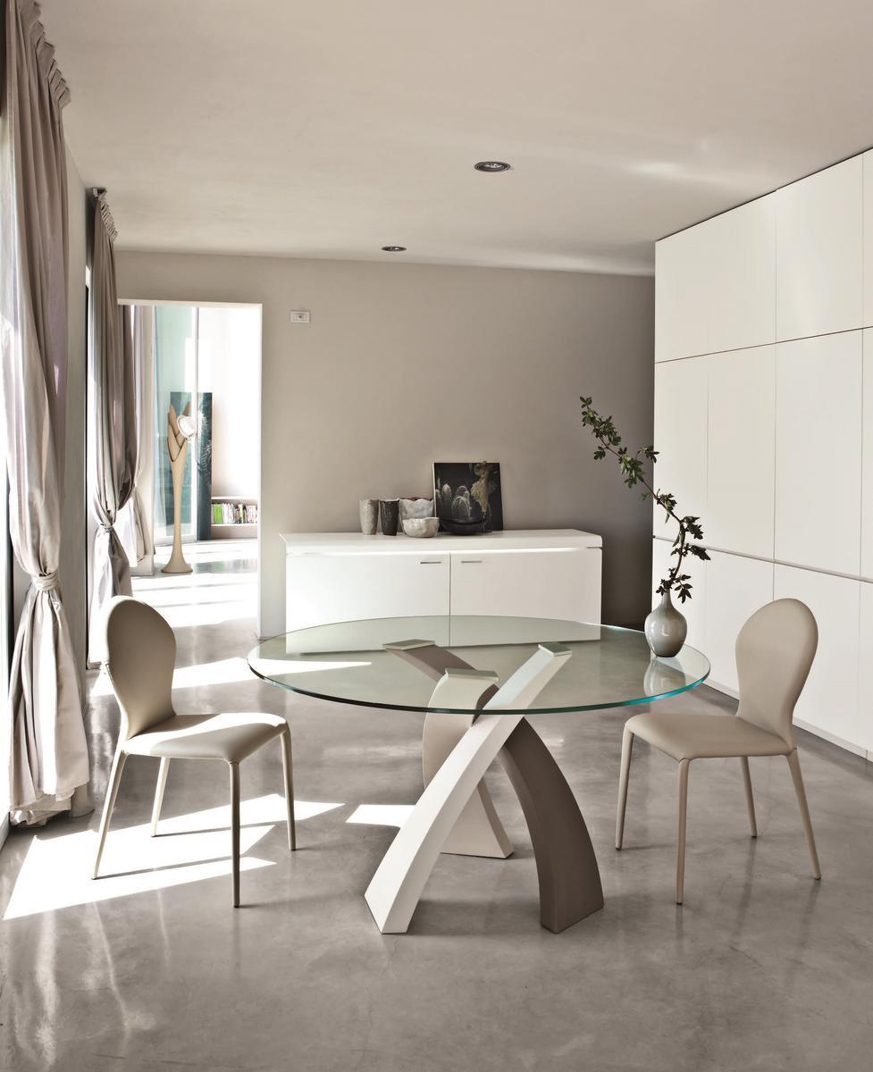 ELISEO Round glass table