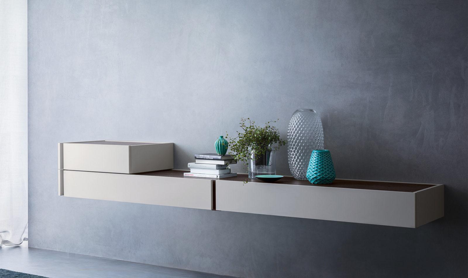 DA-DO SYSTEM Rectangular lacquered chest of drawers with integrated handles