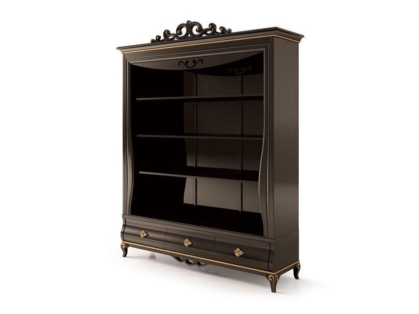 5025 Open wooden bookcase