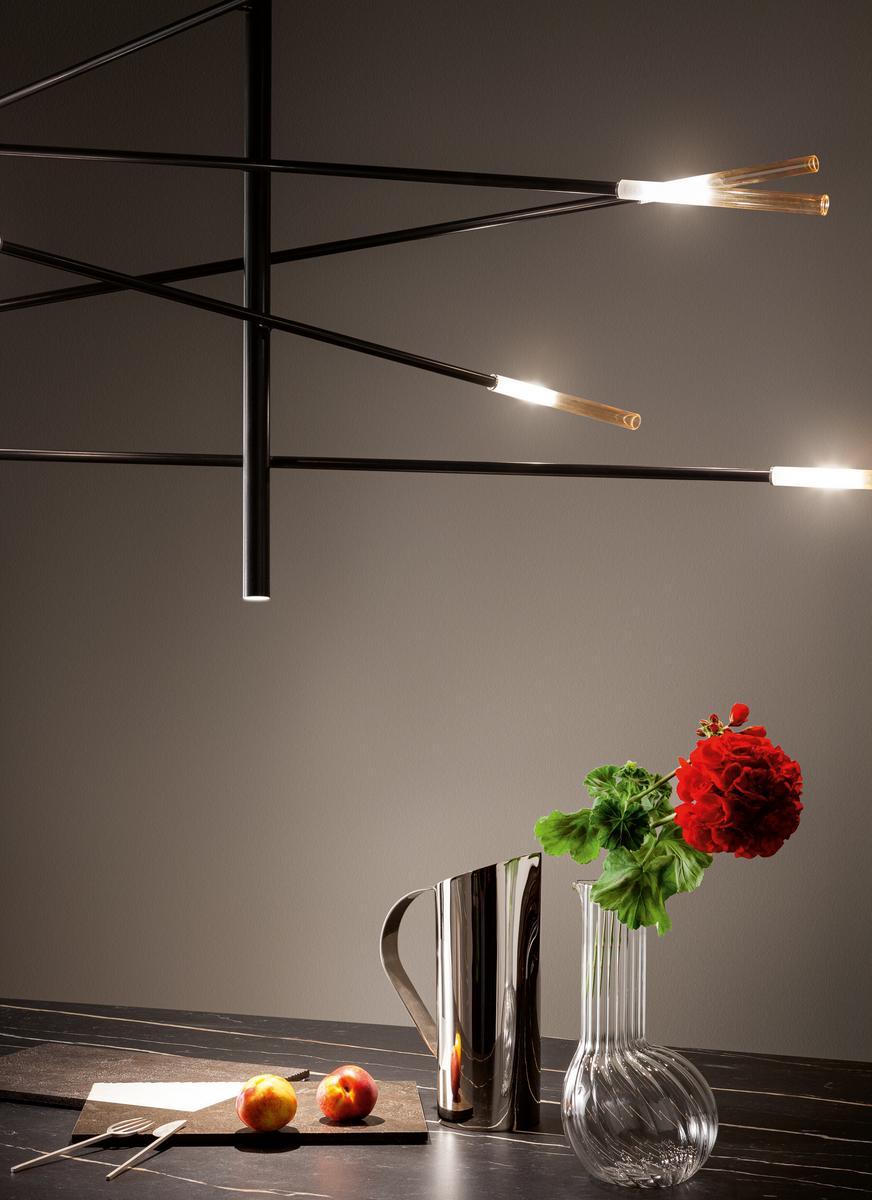 CROSSROAD Painted metal pendant lamp