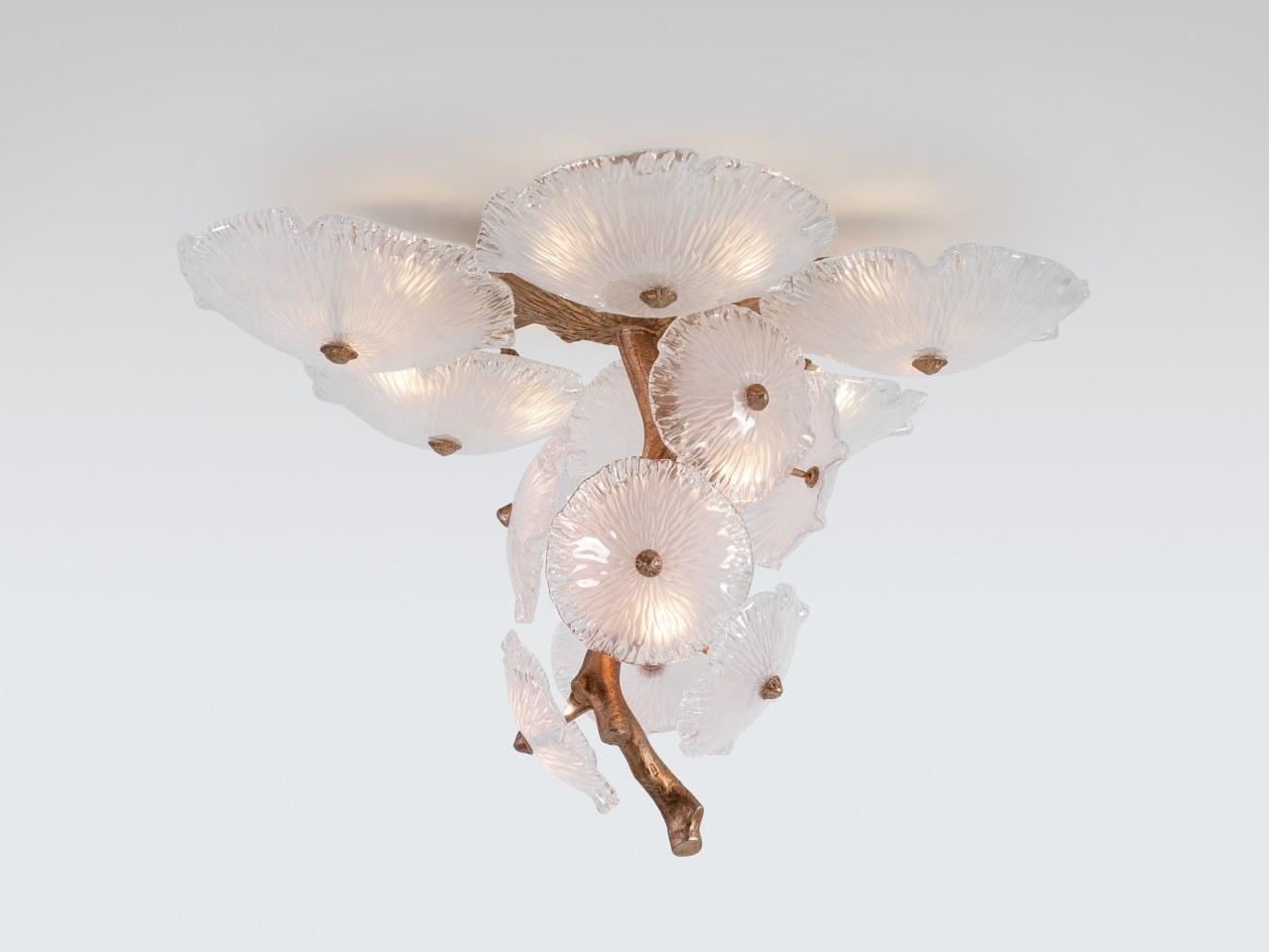 NENUFAR CT3235/6 Handmade bronze ceiling lamp