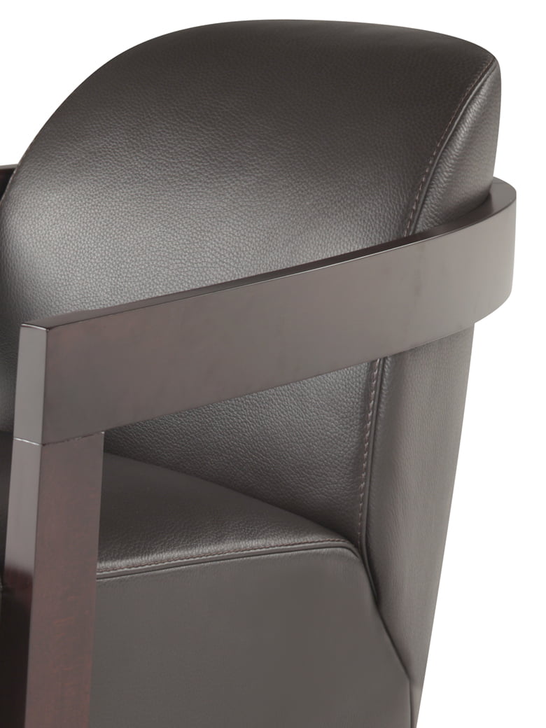 GRAND HOTEL Elegant Grand Hotel armchair, timeless design, highly comfortable, fits any decor, customizable beech wood finishes, simple yet sophisticated lines.