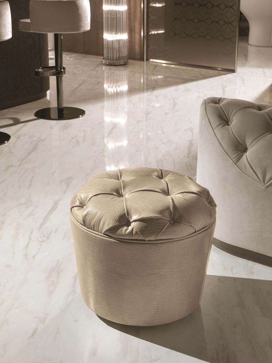 TEO LOVELUXE Round fabric pouf