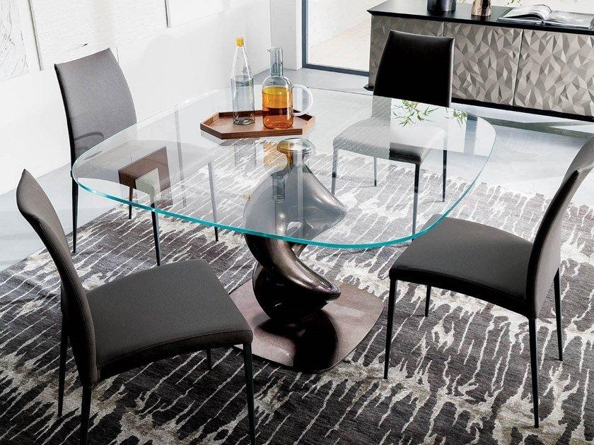 LIQUID Square glass dining table