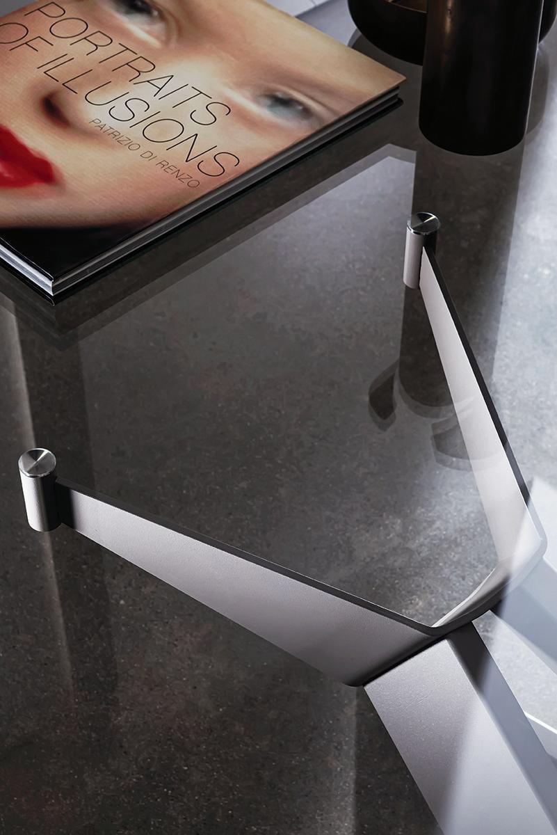 CROSS Rectangular glass table