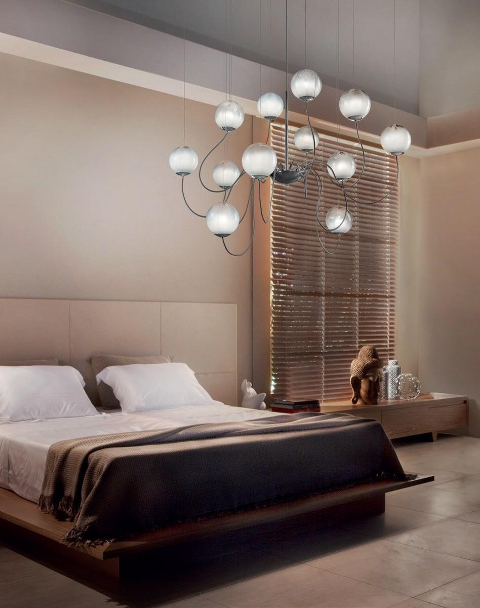 PUPPET SP 12 P Blown glass pendant lamp