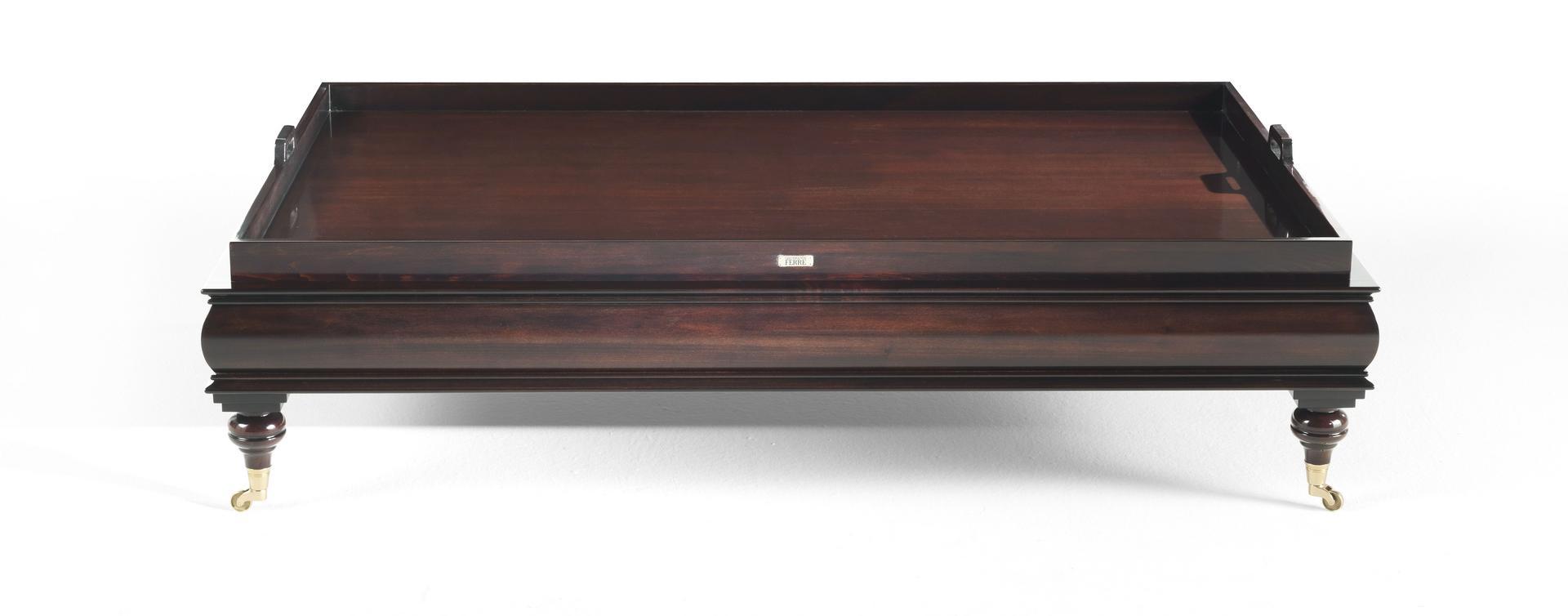 LAMBERT Low rectangular linden coffee table