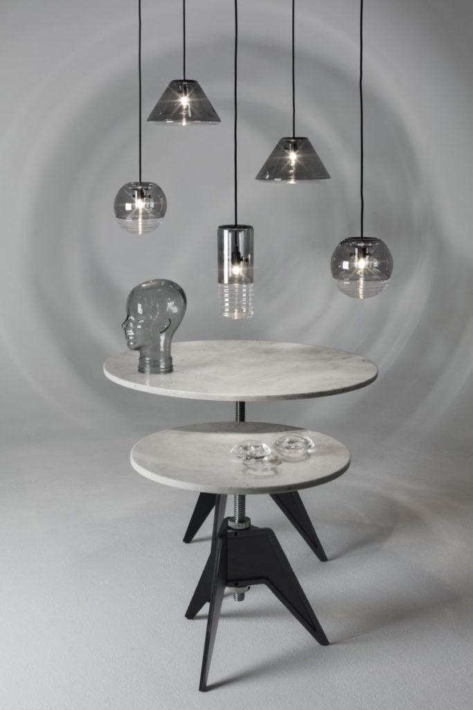 FLASK Glass pendant lamp in a contemporary style
