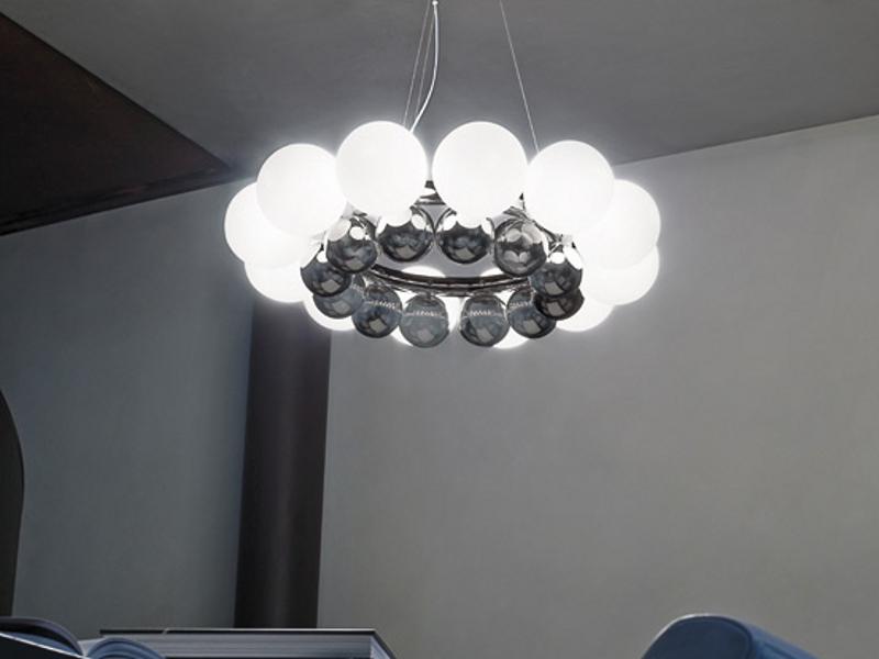 24 PEARLS SP Blown glass pendant lamp