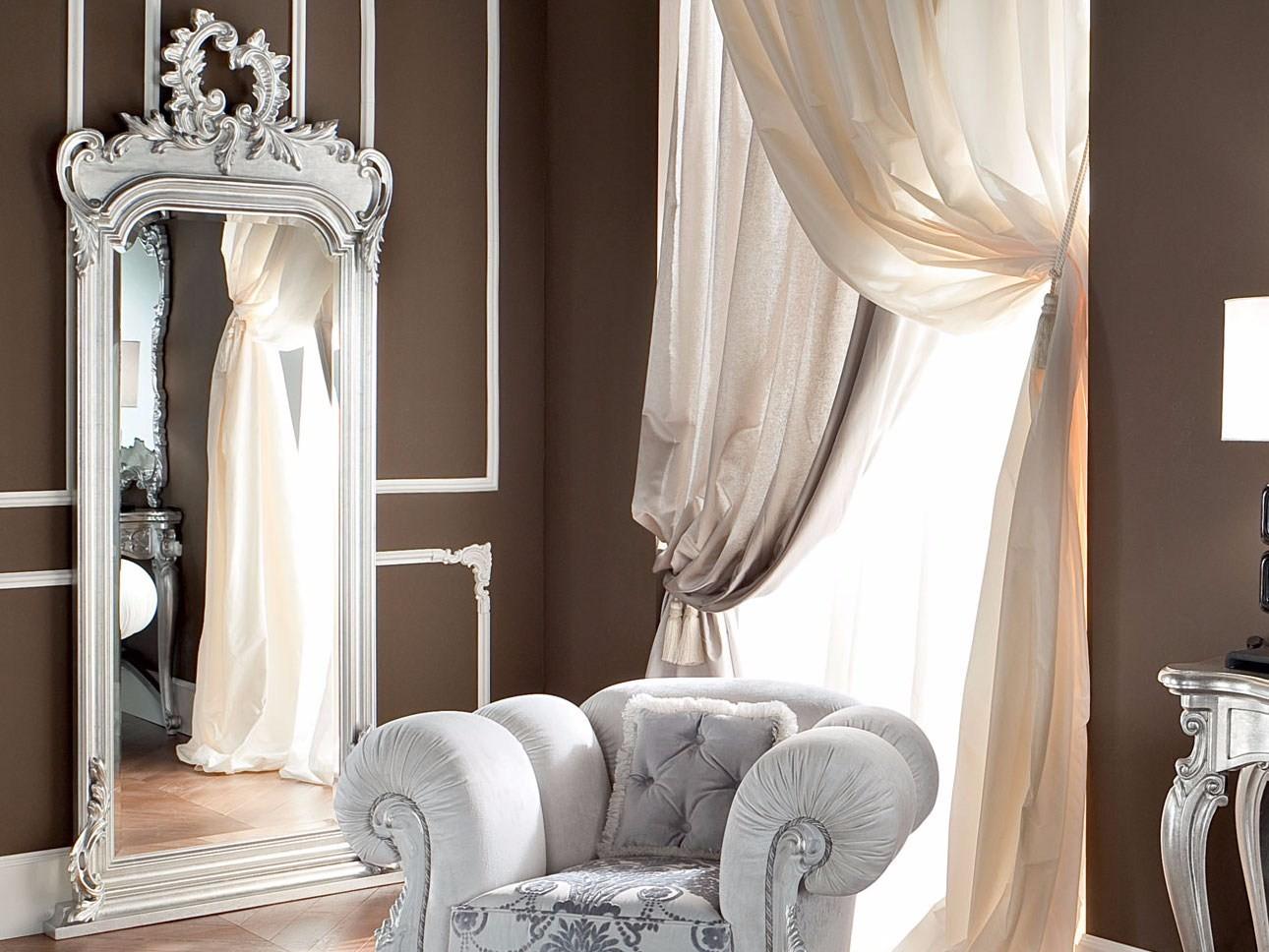 13689 Freestanding rectangular framed mirror