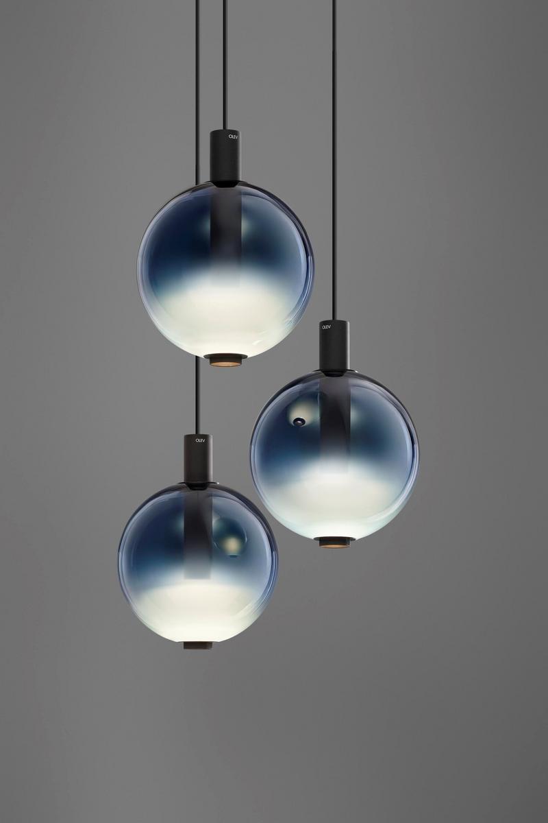 BEAM STICK NUANCE LED blown glass pendant lamp