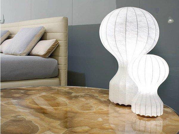 COCOON GATTO LED cocoon resin table lamp with dimmer