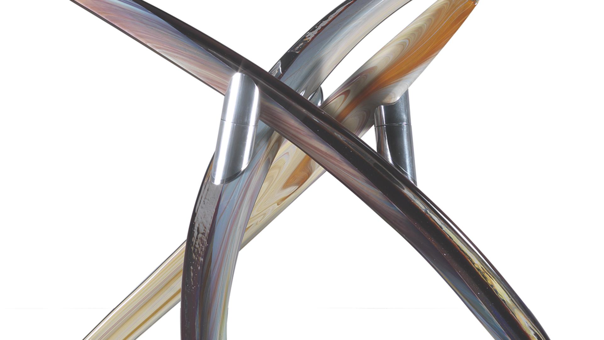 FILI D'ERBA Demilune glass console table