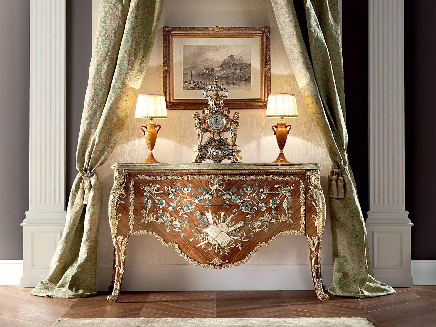13604 Baroque wooden sideboard with drawers