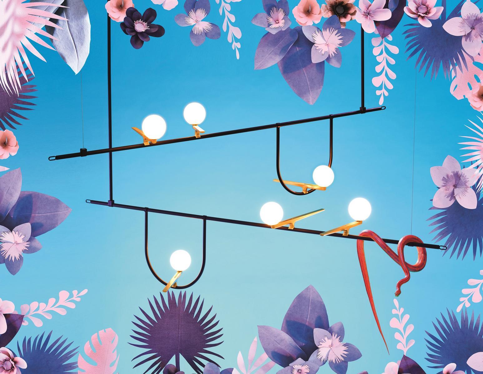 YANZI 1 LED direct light brass pendant lamp